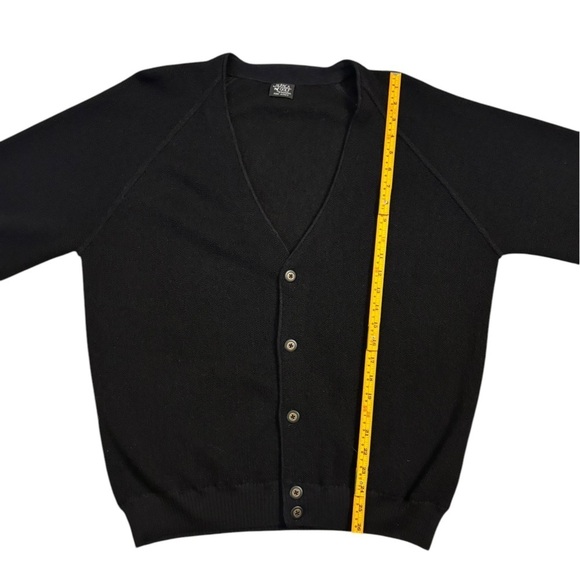 Inca Fashions Peruvian Alpaca Golf Cardigan Vintage Professional Black Men - Picture 8 of 11